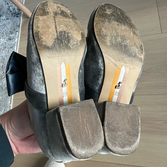 Sam Edelman Teddy velvet green girls heel - Picture 6 of 8